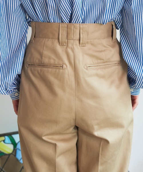 My Fav. CHILD WOMAN（マイファブチャイルドウーマン）の「ヴィンテージチノクロス　センタープレスパンツ（チノパンツ・レディース・ベージュ・38/36）」の21枚目の写真