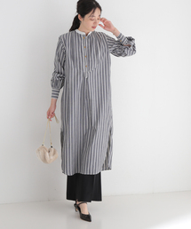 【LAURENCEBRAS】ストライプシャツワンピース