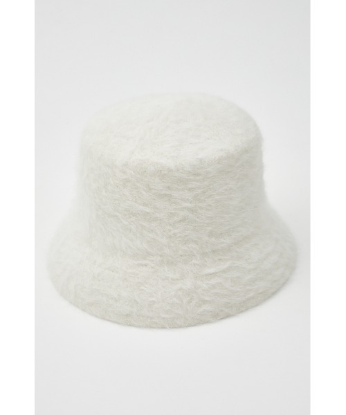 AZUL by moussy(アズールバイマウジー)の「SHAGGY BUCKET HAT/シャギーバケットハット(キャップ・レディース・ブラック/アイボリー・FREE)」の5枚目の写真
