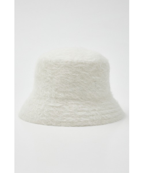 AZUL by moussy(アズールバイマウジー)の「SHAGGY BUCKET HAT/シャギーバケットハット(キャップ・レディース・ブラック/アイボリー・FREE)」の6枚目の写真