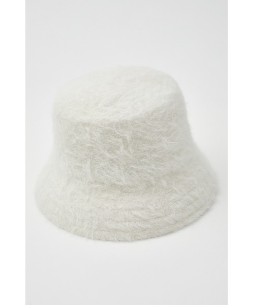 AZUL by moussy(アズールバイマウジー)の「SHAGGY BUCKET HAT/シャギーバケットハット(キャップ・レディース・ブラック/アイボリー・FREE)」の7枚目の写真