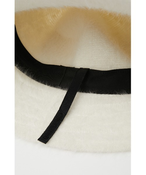 AZUL by moussy(アズールバイマウジー)の「SHAGGY BUCKET HAT/シャギーバケットハット(キャップ・レディース・ブラック/アイボリー・FREE)」の10枚目の写真