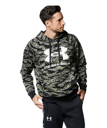 UNDER ARMOUR（アンダーアーマー）の「UAライバルフリース ビッグロゴ プリント フーディー（トレーニング/メンズ）（スウェット・メンズ）」