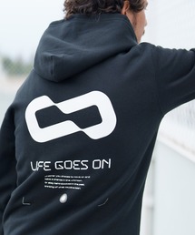 mpa3013-Message Logo Print Pull Parka パーカー