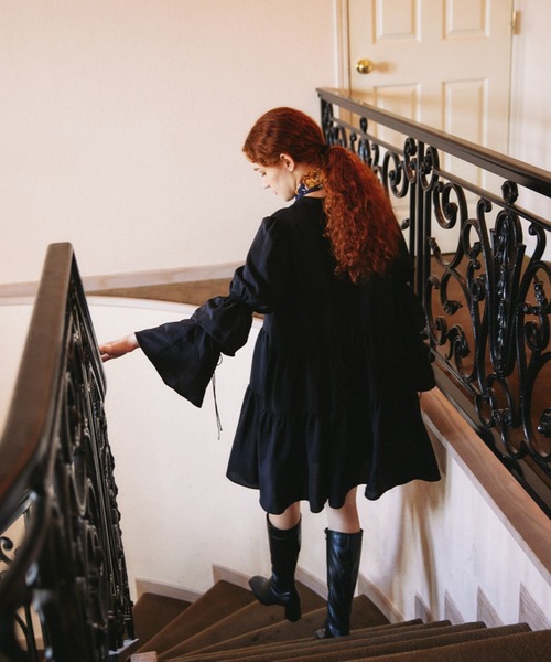 idem（イデム）の「candy sleeve tiered onepiece/キャンディスリーブ