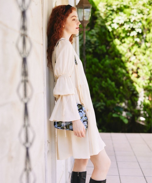 idem（イデム）の「candy sleeve tiered onepiece/キャンディ