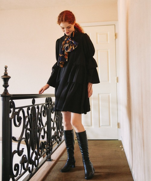 idem（イデム）の「candy sleeve tiered onepiece/キャンディスリーブ