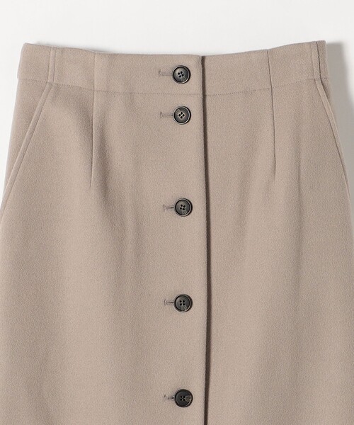 SHIPS any（シップス エニィ）の「SHIPS any: ジャージメルトン フロントボタン ストレート スカート◇（スカート・レディース・ブラック/ベージュ/イエロー・38/36）」の14枚目の写真