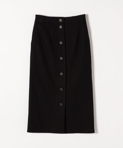 SHIPS any（シップス エニィ）の「SHIPS any: ジャージメルトン フロントボタン ストレート スカート◇（スカート・レディース・ブラック/ベージュ/イエロー・38/36）」の15枚目の写真