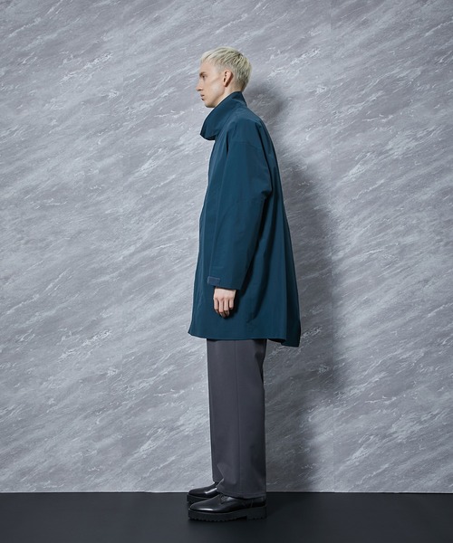 CITY TOKYO（シティトウキョウ）の「TOKYO TEX 3レイヤースタンドコート〈撥水・防風・透湿〉（ステンカラーコート・メンズ・ブラック/ダークグリーン/ベージュ・1/2）」の21枚目の写真