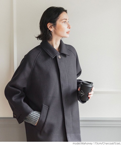 coca(coca)(コカ)の「ステンカラーコート(ダウンジャケット/コート・レディース・カーキ/チャコール・M/L)」の8枚目の写真