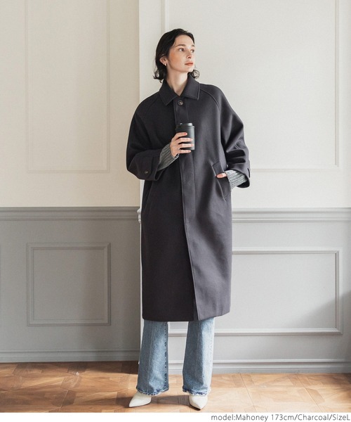 coca(coca)(コカ)の「ステンカラーコート(ダウンジャケット/コート・レディース・カーキ/チャコール・M/L)」の9枚目の写真