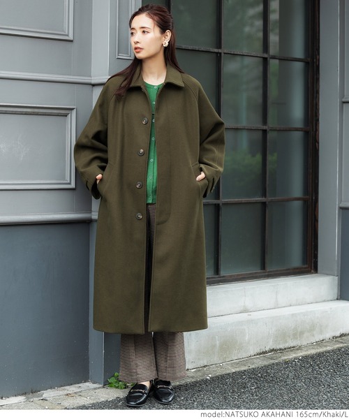 coca(coca)(コカ)の「ステンカラーコート(ダウンジャケット/コート・レディース・カーキ/チャコール・M/L)」の10枚目の写真