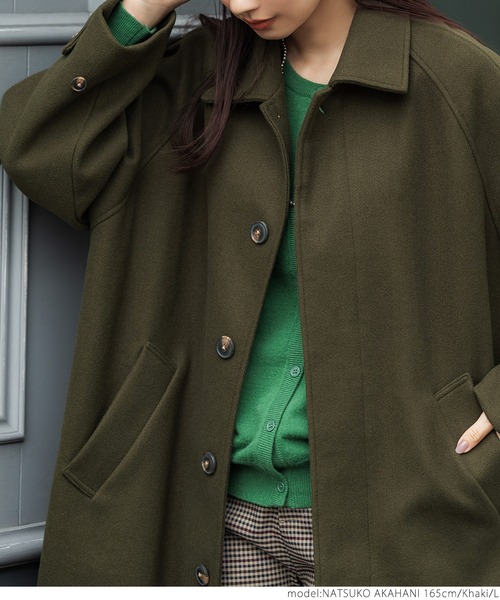 coca(coca)(コカ)の「ステンカラーコート(ダウンジャケット/コート・レディース・カーキ/チャコール・M/L)」の11枚目の写真