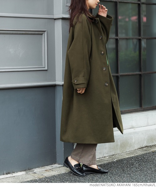 coca(coca)(コカ)の「ステンカラーコート(ダウンジャケット/コート・レディース・カーキ/チャコール・M/L)」の12枚目の写真