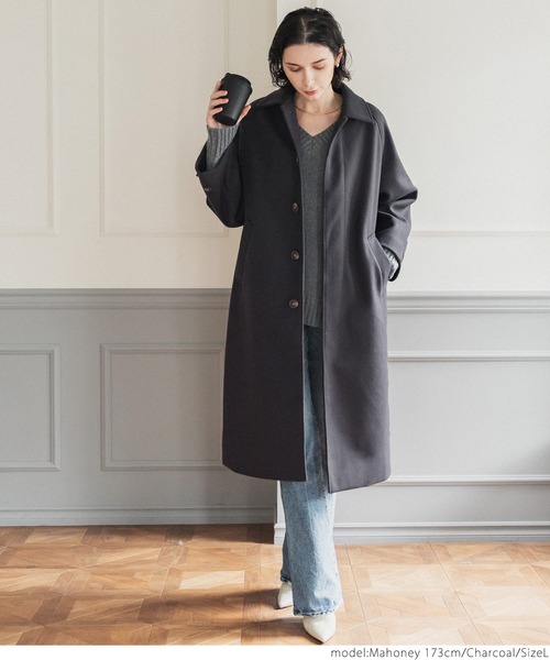 coca(coca)(コカ)の「ステンカラーコート(ダウンジャケット/コート・レディース・カーキ/チャコール・M/L)」の5枚目の写真