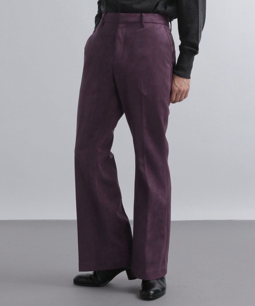 HARE(ハレ)の「【SETUP対応】トロミフェイクスウェードフレアパンツ(その他パンツ・メンズ・グレー/ブラック/パープル・MEDIUM/SMALL)」の3枚目の写真