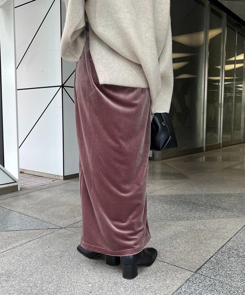 CAPRICIEUX LE'MAGE（カプリシューレマージュ）の「ベロアフィットスカート（スカート・レディース・ブラウン/ベージュ/チャコールグレー・FREE）」の17枚目の写真