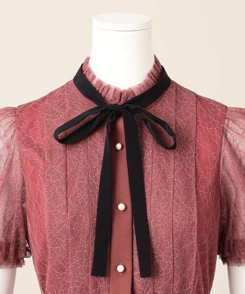 ✨46サイズ✨23区 APPLAUDIR 総レース タックディテール ドレス APPLAUDIR】総レース タックディテール ドレス | 23区(23KU