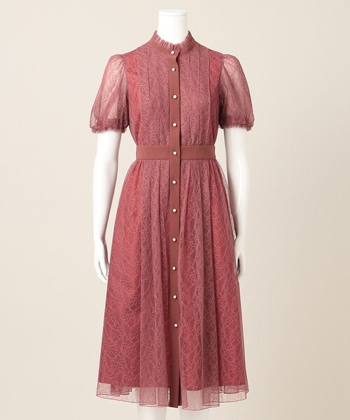 ✨46サイズ✨23区 APPLAUDIR 総レース タックディテール ドレス 23区（ニジュウサンク）の「【APPLAUDIR】総レース タック