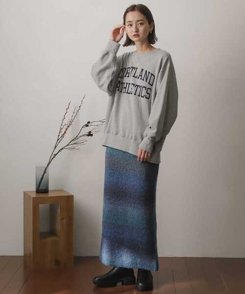 SENSE OF PLACE by URBAN RESEARCH(センスオブプレイスバイアーバンリサーチ)の「ブークレグラデーションニットスカート(スカート・レディース・グリーン系その他/ブルー系その他/ピンク系その他/ブラウン系その他・ONE)」の12枚目の写真