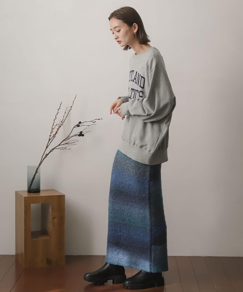 SENSE OF PLACE by URBAN RESEARCH(センスオブプレイスバイアーバンリサーチ)の「ブークレグラデーションニットスカート(スカート・レディース・グリーン系その他/ブルー系その他/ピンク系その他/ブラウン系その他・ONE)」の7枚目の写真