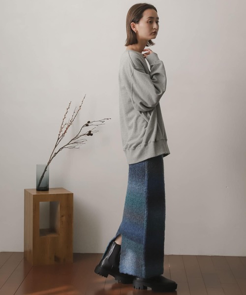 SENSE OF PLACE by URBAN RESEARCH(センスオブプレイスバイアーバンリサーチ)の「ブークレグラデーションニットスカート(スカート・レディース・グリーン系その他/ブルー系その他/ピンク系その他/ブラウン系その他・ONE)」の16枚目の写真