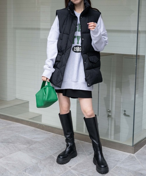 WEGO(ウィゴー)の「WEGO/ウエストドロストパデッドベスト(ダウンベスト・レディース・ホワイト/パープル/ブラック・FREE)」の11枚目の写真