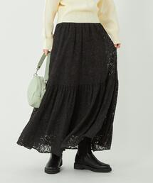 green label relaxing | カット ジャカード ティアード スカート(スカート)