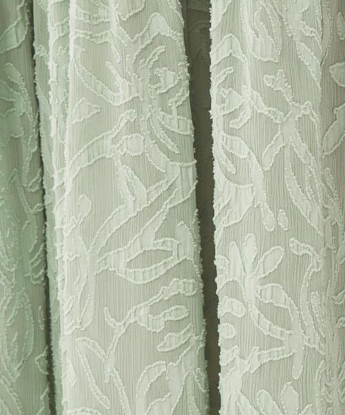 green label relaxing（グリーンレーベルリラクシング）の「カット ジャカード ティアード スカート（スカート・レディース・ホワイト/ブラック/ライム・FREE）」の4枚目の写真