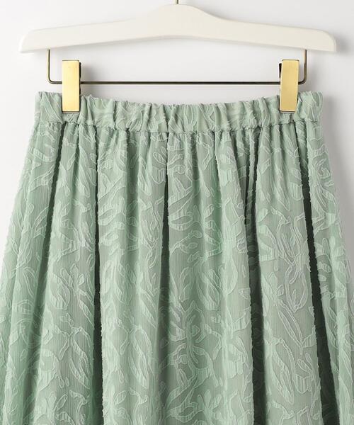 green label relaxing（グリーンレーベルリラクシング）の「カット ジャカード ティアード スカート（スカート・レディース・ホワイト/ブラック/ライム・FREE）」の20枚目の写真