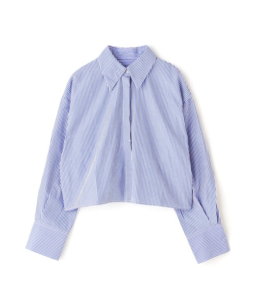 N.（N. Natural Beauty Basic）（エヌエヌナチュラルビューティーベーシック）の「◆ロングポイントショートシャツ（シャツ/ブラウス・レディース・ストライプ/オフホワイト・MEDIUM）」の18枚目の写真