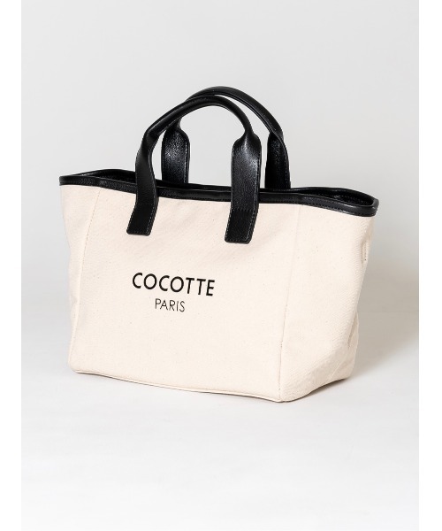 Soir,5 COCOTTE PARIS（ソワールイブニングココットパリ）の「Canvas tote bag Msize（ハンドバッグ・レディース・ホワイト/ブラック/キャメル・MEDIUM）」の10枚目の写真