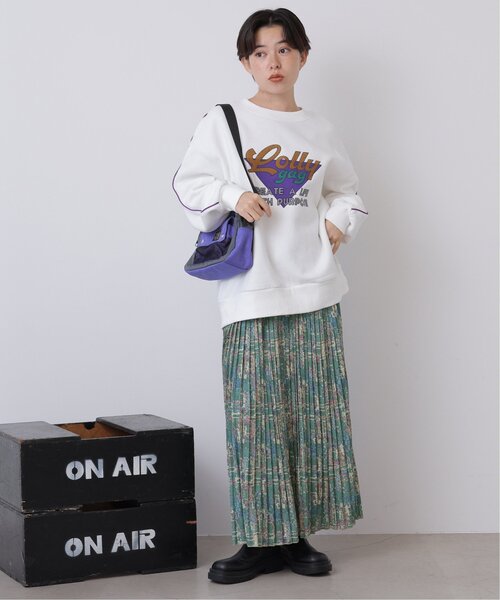 DOUBLE NAME（ダブルネーム）の「オリジナルドローイングプリント消しプリーツスカート（スカート・レディース・キナリ/ネイビー/グリーン・FREE）」の11枚目の写真