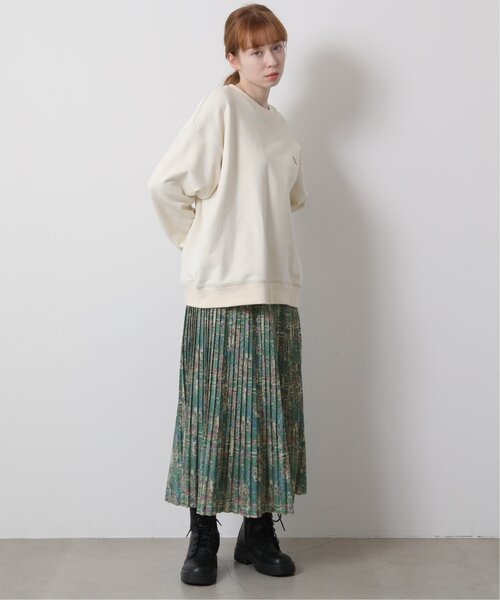 DOUBLE NAME（ダブルネーム）の「オリジナルドローイングプリント消しプリーツスカート（スカート・レディース・キナリ/ネイビー/グリーン・FREE）」の13枚目の写真