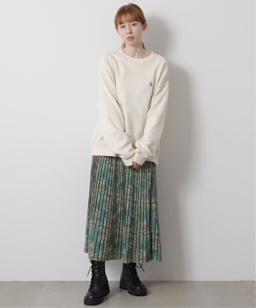 DOUBLE NAME（ダブルネーム）の「オリジナルドローイングプリント消しプリーツスカート（スカート・レディース・キナリ/ネイビー/グリーン・FREE）」の14枚目の写真