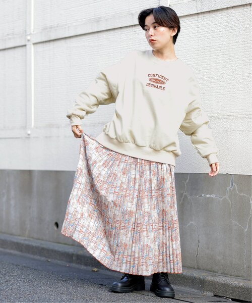 DOUBLE NAME（ダブルネーム）の「オリジナルドローイングプリント消しプリーツスカート（スカート・レディース・キナリ/ネイビー/グリーン・FREE）」の20枚目の写真