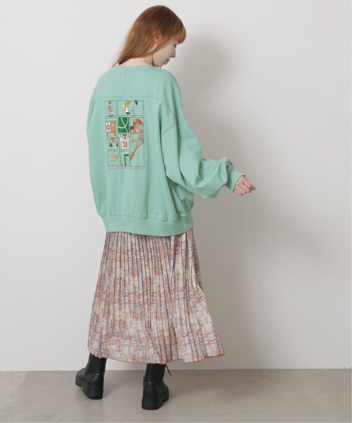 DOUBLE NAME（ダブルネーム）の「オリジナルドローイングプリント消しプリーツスカート（スカート・レディース・キナリ/ネイビー/グリーン・FREE）」の22枚目の写真