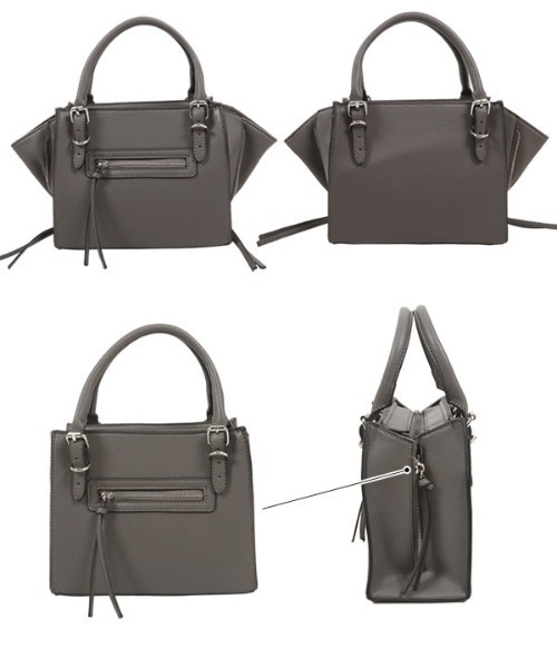 KOBE LETTUCE(コウベレタス)の「ジップデザインスクエアショルダーバッグ(ショルダーバッグ・レディース・ベージュ/ブラック/ブラウン系その他/チャコールグレー・FREE)」の20枚目の写真