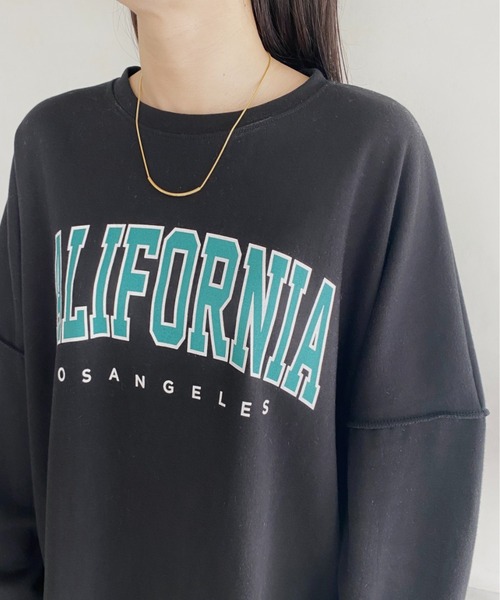 MYMOOD.(マイムード)の「カレッジロゴ ビッグプルオーバー(Tシャツ/カットソー・レディース・チャコールグレー/グレー系その他/ブラック/ライトグレー・FREE)」の19枚目の写真