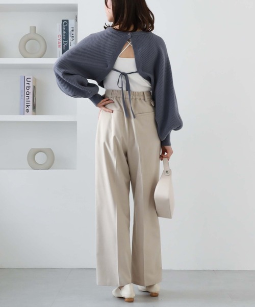 archives（アルシーヴ）の「サイドタブ付きタックパンツ（その他パンツ・レディース・ベージュ/ブラック/キャメル・MEDIUM）」の11枚目の写真