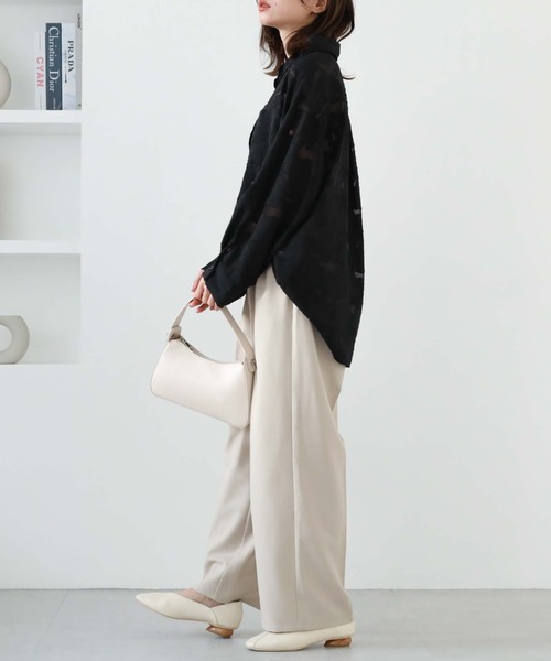 archives（アルシーヴ）の「サイドタブ付きタックパンツ（その他パンツ・レディース・ベージュ/ブラック/キャメル・MEDIUM）」の16枚目の写真