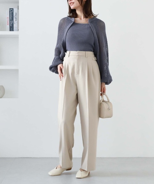 archives（アルシーヴ）の「サイドタブ付きタックパンツ（その他パンツ・レディース・ベージュ/ブラック/キャメル・MEDIUM）」の13枚目の写真