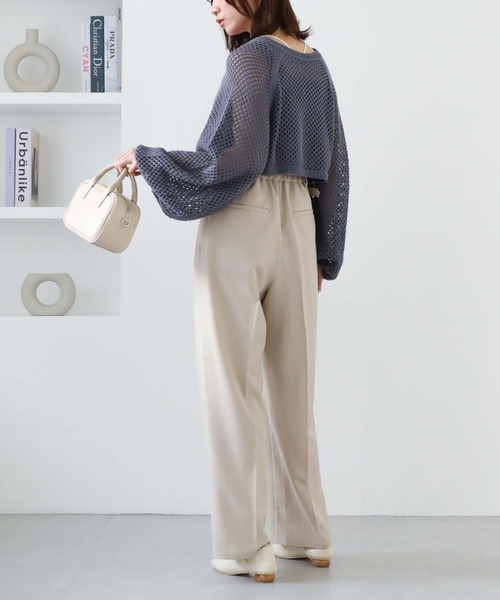 archives（アルシーヴ）の「サイドタブ付きタックパンツ（その他パンツ・レディース・ベージュ/ブラック/キャメル・MEDIUM）」の14枚目の写真