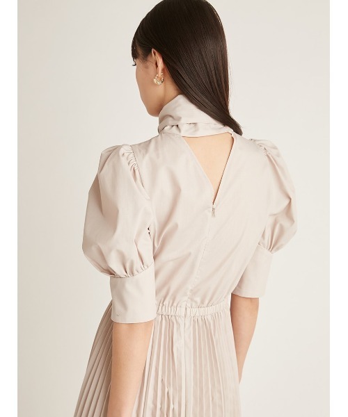 SNIDEL（スナイデル）の「Sustainableボウタイシャツワンピース（ワンピース・レディース・ライトブルー/ベージュ/ストライプ・0/1）」の15枚目の写真