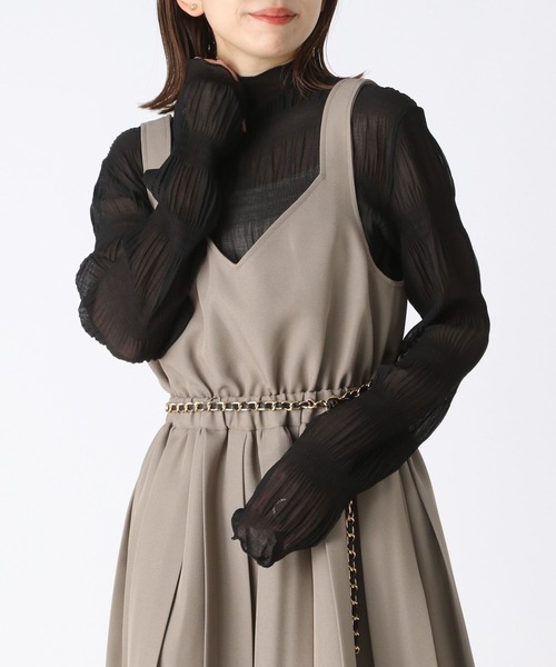 Heather(ヘザー)の「ダンダンシアーカットソー 182349(Tシャツ/カットソー・レディース・アイボリー/グレイッシュブルー/ブラック/ピンク・FREE)」の1枚目の写真