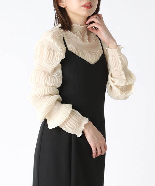 Heather(ヘザー)の「ダンダンシアーカットソー 182349(Tシャツ/カットソー・レディース・アイボリー/グレイッシュブルー/ブラック/ピンク・FREE)」の8枚目の写真