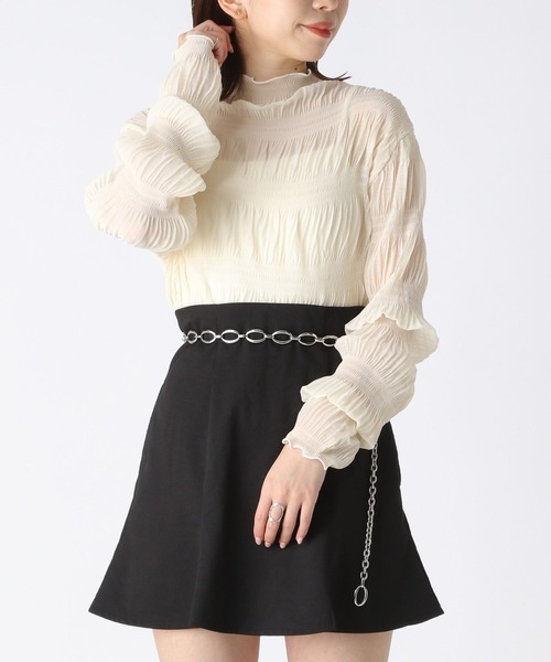 Heather(ヘザー)の「ダンダンシアーカットソー 182349(Tシャツ/カットソー・レディース・アイボリー/グレイッシュブルー/ブラック/ピンク・FREE)」の9枚目の写真