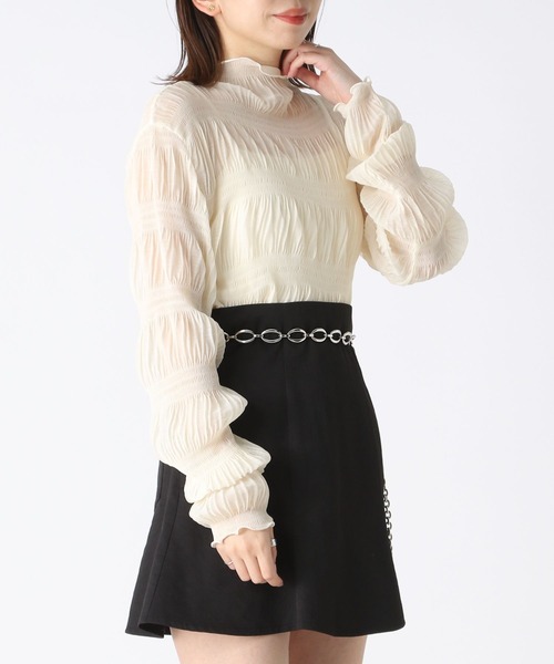 Heather(ヘザー)の「ダンダンシアーカットソー 182349(Tシャツ/カットソー・レディース・アイボリー/グレイッシュブルー/ブラック/ピンク・FREE)」の10枚目の写真