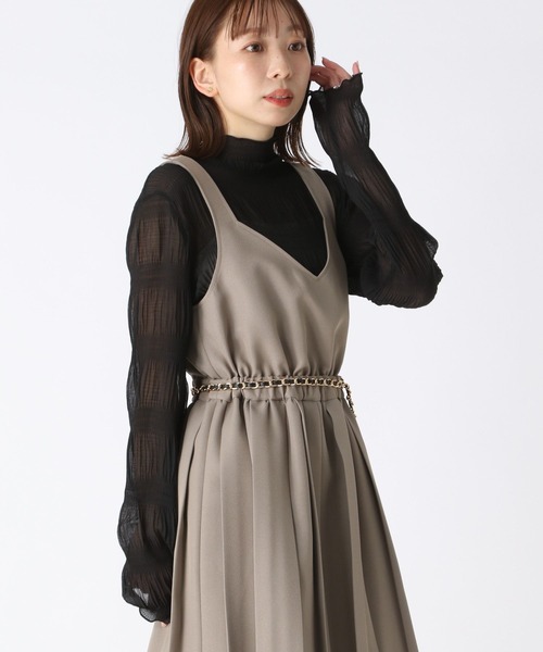 Heather(ヘザー)の「ダンダンシアーカットソー 182349(Tシャツ/カットソー・レディース・アイボリー/グレイッシュブルー/ブラック/ピンク・FREE)」の15枚目の写真